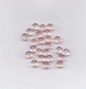 Skleněné mačkané kuličky 8mm rosa (7010) lesk 28ks