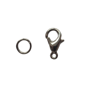 Záponka s protikroužkem poplatinováno 12 mm