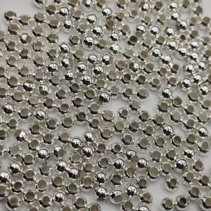 Kovové korálky 4,5 mm - stříbrné 5 ks
