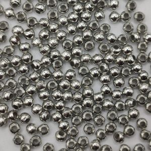 Kovové korálky 2,6 mm - platinové 10 ks