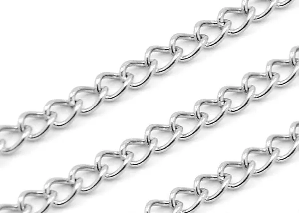 Nerezový řetízek - očko 4 x 3 x 0,7 mm - návin 10 metrů