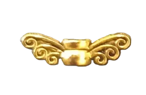 Andělská křídla 14x4 mm, antik zlato