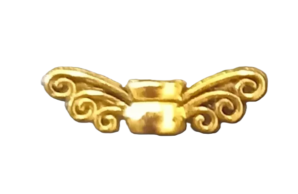 Andělská křídla 14x4 mm, antik zlato