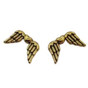 Andělská křídla 18x11 mm, antik zlatá