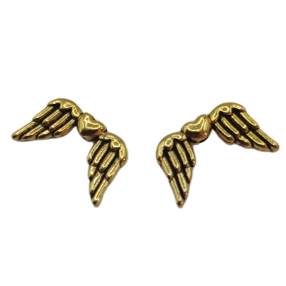 Andělská křídla 18x11 mm, antik zlatá