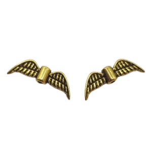 Andělská křídla 21x8 mm, antik zlatá
