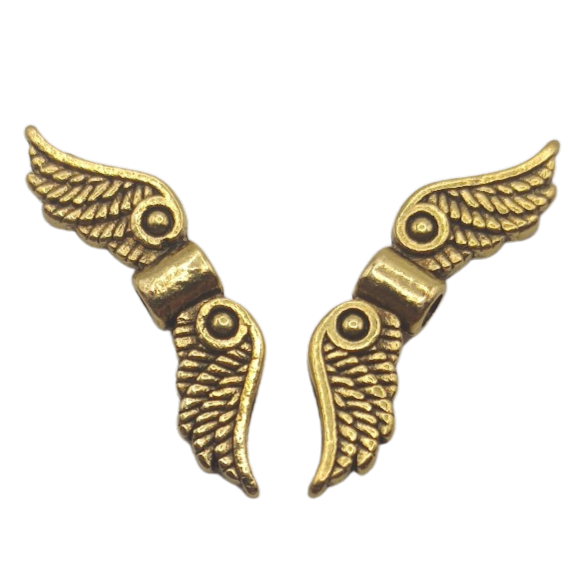 Andělská křídla 23x7x3 mm, antik zlatá