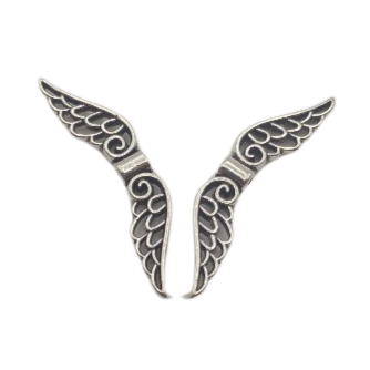 Andělská křídla cca 30x7,5x3 mm, poplatinováno