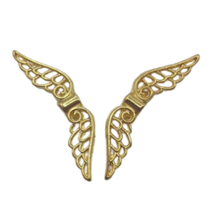 Andělská křídla cca 30x7,5x3 mm, pozlaceno