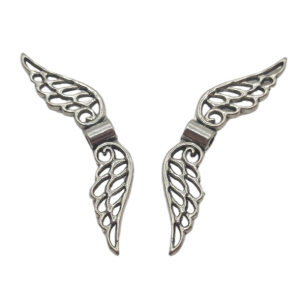 Andělská křídla cca 42x10x5 mm, starostříbro