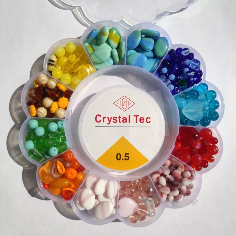 Korálkový mix - kreativní sada na tvoření (12-15 náramků)