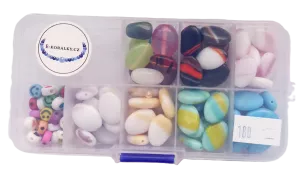 Korálkový mix - kreativní sada na tvoření (6-7 náramků) KULIČKY