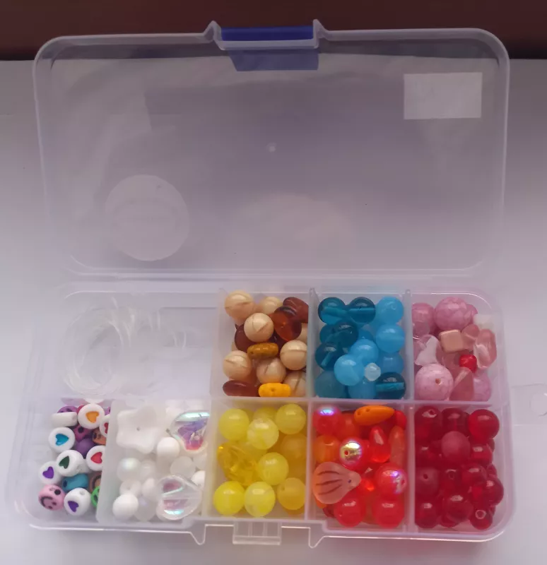 Korálkový mix - kreativní sada na tvoření (6-7 náramků) LÉTO