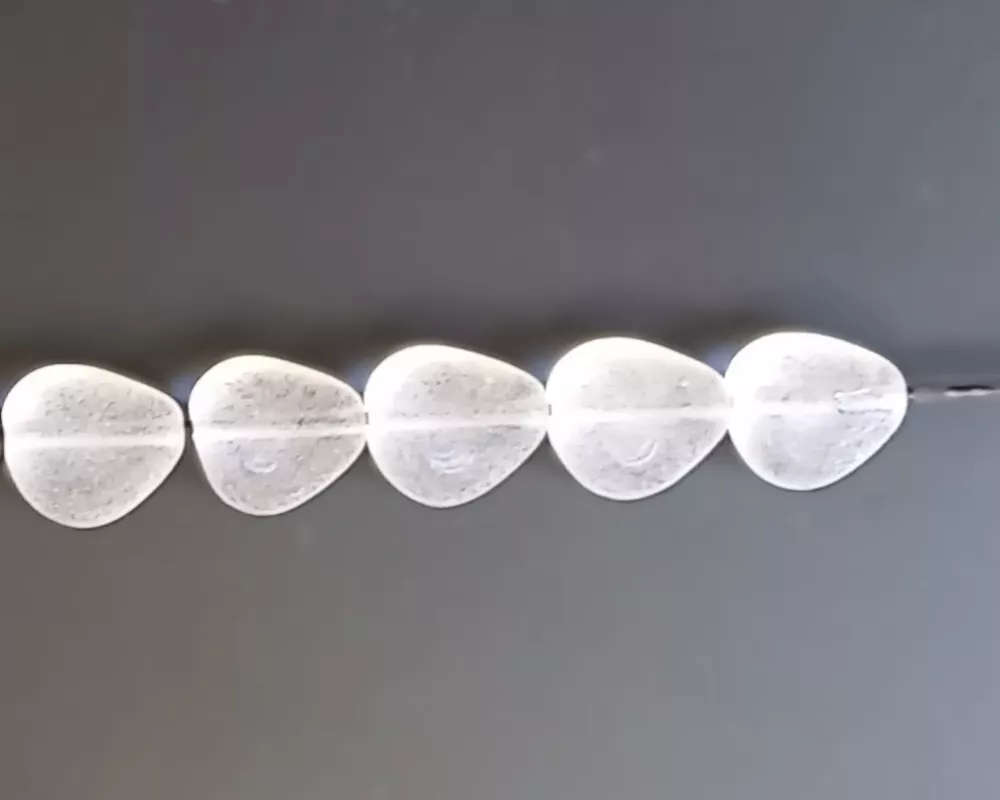 Korálky trojúhelník 12x11x6 mm krystal "FROZEN" 12 ks