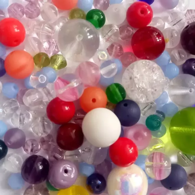 Mix českých skleněných korálků KULIČKY 50 g