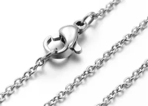 Nerezový náhrdelníkový řetízek s karabinkou - délka 50 cm