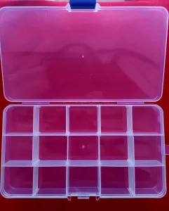 Plastový organizér na korálky 15 přihrádek