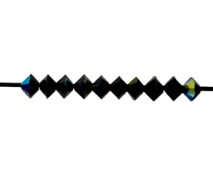 Preciosa MC perle Rondelle (sluníčka) 5x3 mm  černá/AB 30 ks