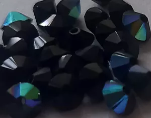 Preciosa MC perle Rondelle (sluníčka) 5x3 mm  černá/AB 30 ks