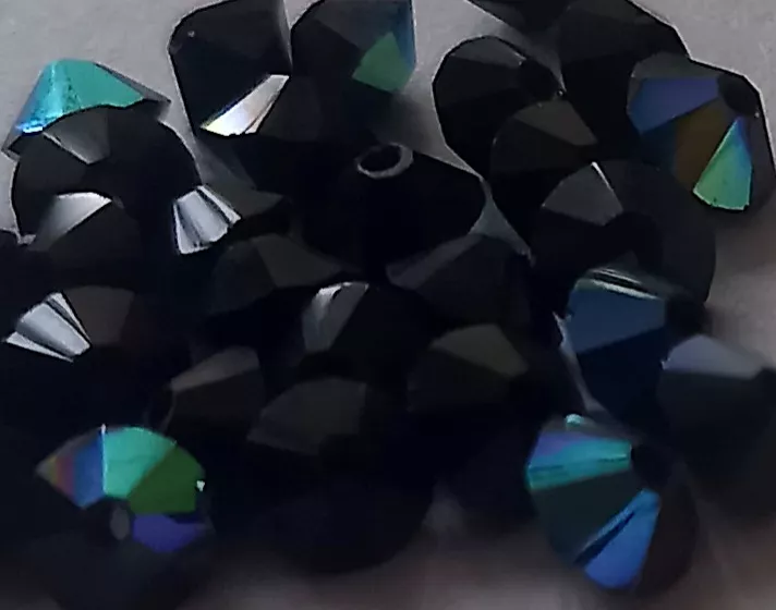 Preciosa MC perle Rondelle (sluníčka) 5x3 mm černá/AB 30 ks