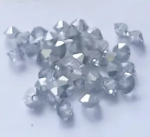 Preciosa MC perle Rondelle (sluníčka) 5x3 mm krystal + hliník 40 ks