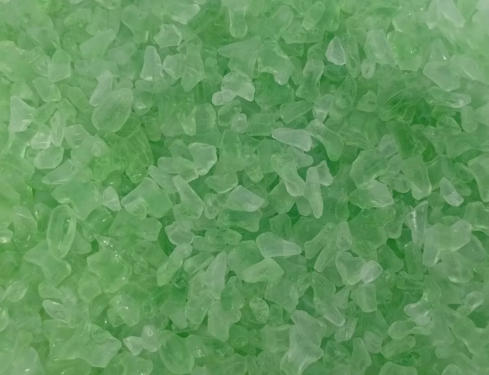 Skleněná drť - sv. zelená 1 kg