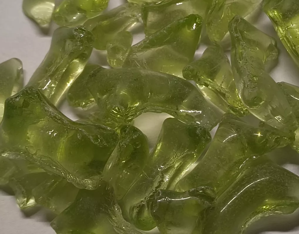 Skleněná drť - sv. zelená 1 kg