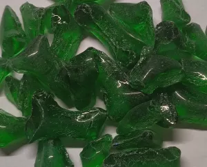 Skleněná drť - tm. zelená 1 kg