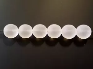 Skleněné mačkané kuličky 12mm krystal  "FROZEN" 6ks