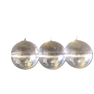 Skleněné mačkané kuličky 18mm krystal 3ks