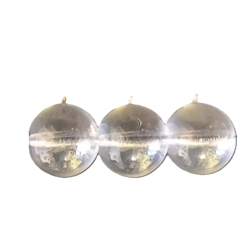 Skleněné mačkané kuličky 18mm krystal 3ks