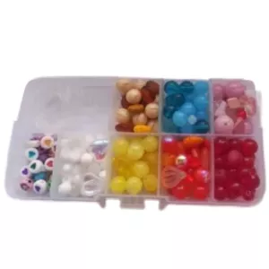 Korálkový mix - kreativní sada na tvoření (6-7 náramků) LÉTO korálková krabička