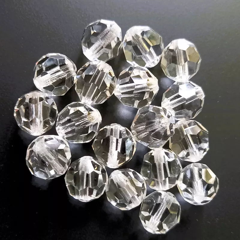 Preciosa MC perle kulatá 10 mm Crystal 18 ks