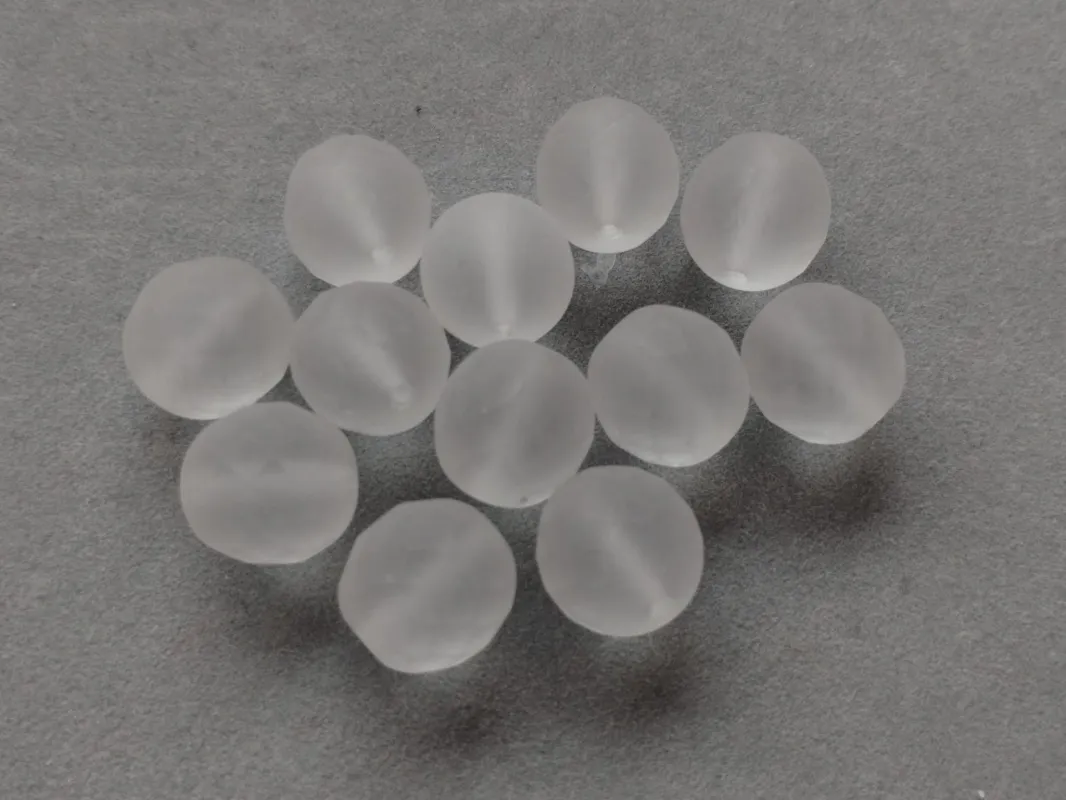 Korálky broušené 12mm krystal mat 12 ks