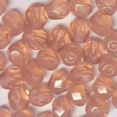 Korálky broušené 4mm světle růžový alabastr 40 ks