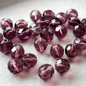 Korálky broušené 8mm ametyst  28ks