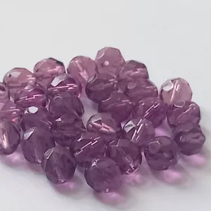 Korálky broušené 8mm ametyst  28ks