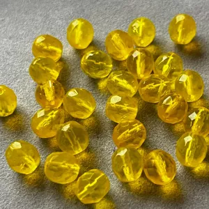 Korálky broušené 8mm jonquille 28ks