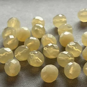 Korálky broušené 8mm mix izabela/opál 28 ks