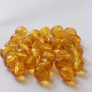 Korálky broušené 8mm topaz 28ks