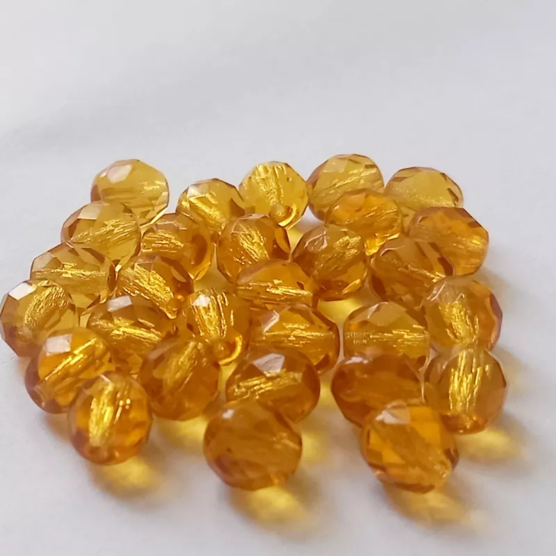 Korálky broušené 8mm topaz 28ks