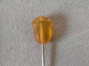 Korálky květina tulipánek světlý topaz