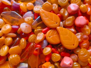 Mix českých skleněných korálků "APRICOT CRUSH" | 50 g, 100 g