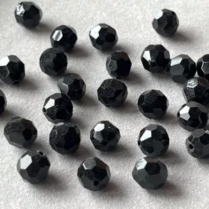 Mix - Preciosa MC perle kulatá 7-9 mm Jet 28 ks I.+II.jakost