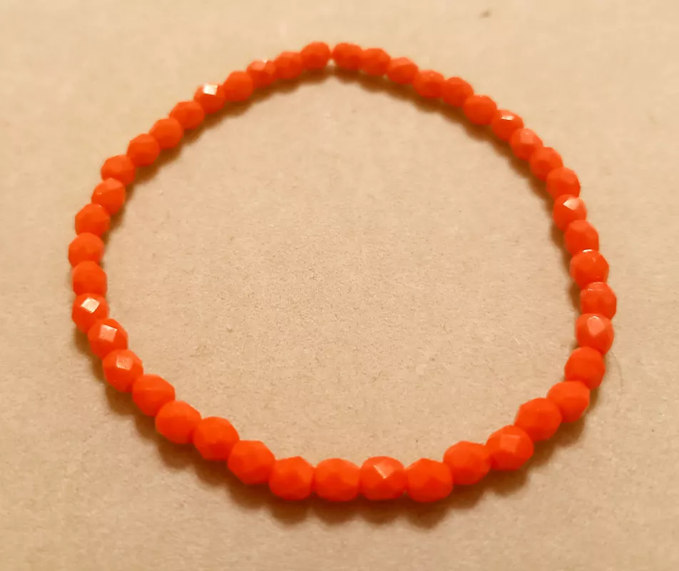 Náramek z broušených českých skleněných korálků krystal, safír a rubín "Trikolóra" - Rubín světlý