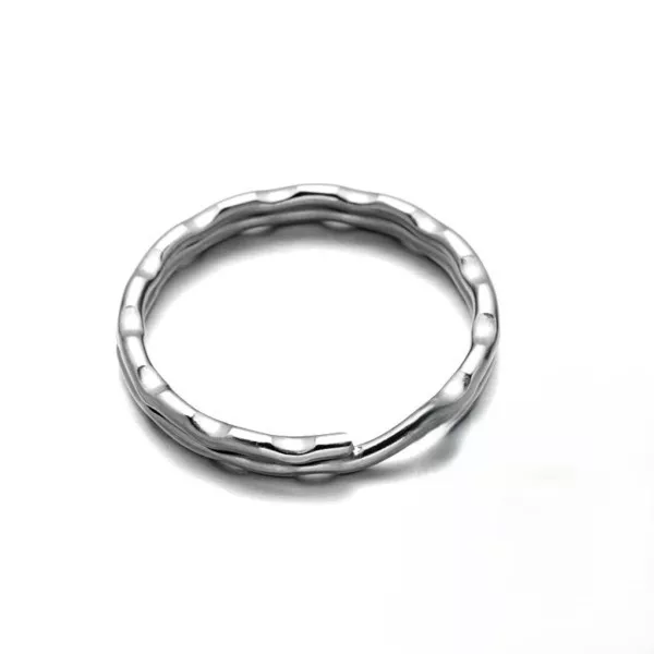 Nerezový vroubkatý kroužek na klíče Ø 25 × 2 mm