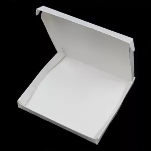 Papírová dárková krabička - čtyřlístek "Handmade with love" - 8,5 x 8,5 x 1 cm