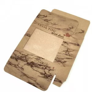 Papírová dárková krabička s průhledným obalem - Thank You - 10 x 10 cm Papírová dárková krabička s průhledným obalem - Thank You - 10 x 10 cm