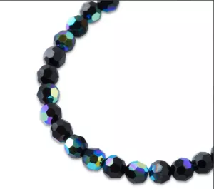 Preciosa MC perle kulatá 10 mm černá s AB 18 ks