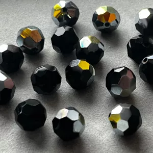 Preciosa MC perle kulatá 10 mm Jet AB 18 ks